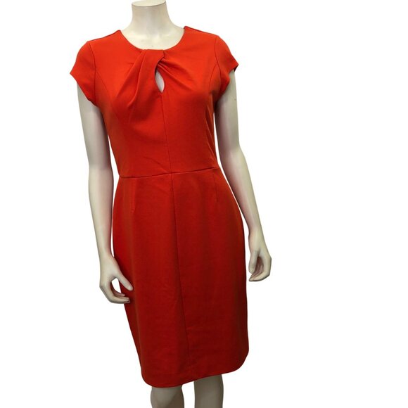 Banana Republic Womens Orange Keyhole Sheath Dress Size 8‎ - Picture 3 of 6